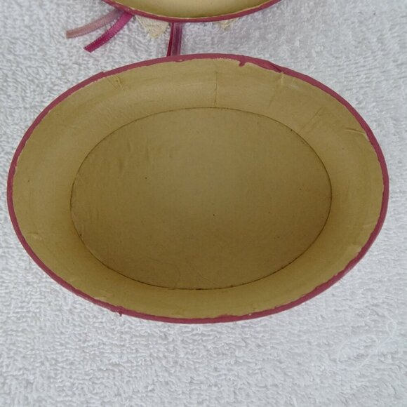 Vintage Sewing Box Pin Cushion Thread Button Organizer Storage 4 Inches Pink - Picture 9 of 10